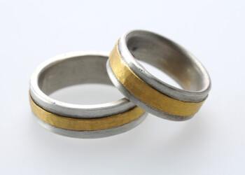 Silberringe mit Feingoldbelötung