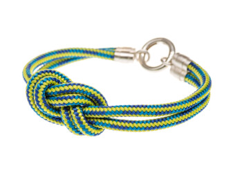 Armband für Segler und Surfer ♂♀: Tampen mit Achterknoten und handgefertigter Silberschliesse
