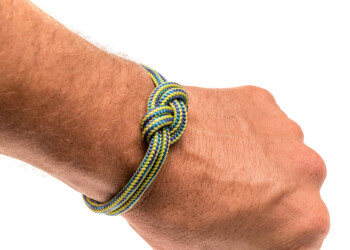 Armband für Segler und Surfer ♂♀: Tampen mit Achterknoten und handgefertigter Silberschliesse