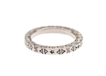 punzierter Ring, Silber