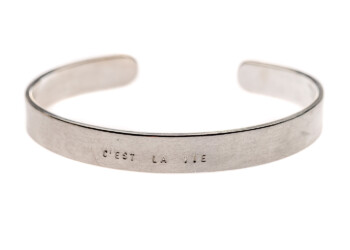 "C’EST LA VIE" mit individuellem Text, Silber