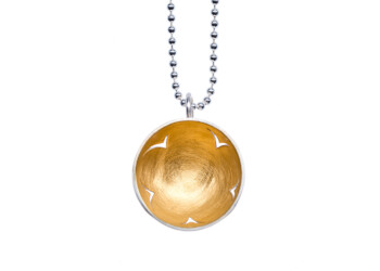 Anhänger Halbschale Silber, innen vergoldet