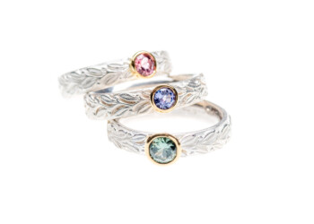 Silber, 750er Gold, Safir, Turmalin