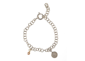 Armband Silber, Perle, Christopherus Armband Silber, Perle, Christopherus