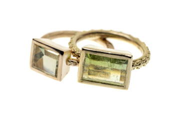 750er Gelb- und Rotgold, Turmalin, Beryll 750er Gelb- und Rotgold, Turmalin, Beryll