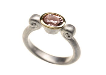 Silber, 900er Gold, Turmalin Silber, 900er Gold, Turmalin